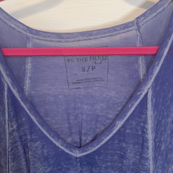 FREE PEOPLE Burnout Tee - Periwinkle - Small - Picture 2 of 4